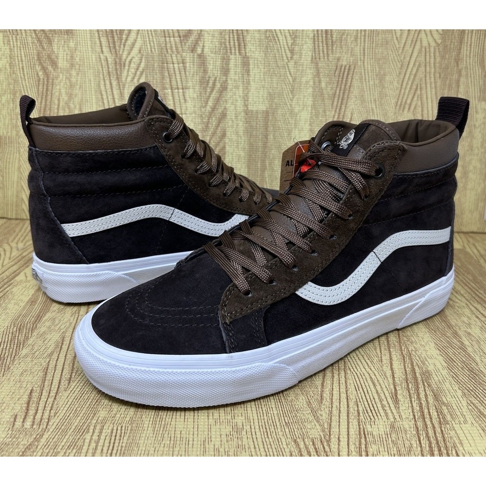 Vans Sk8-Hi MTE 'Dark Earth' Scotchgard High Top Sneakers Faux Fur Lined Size 9